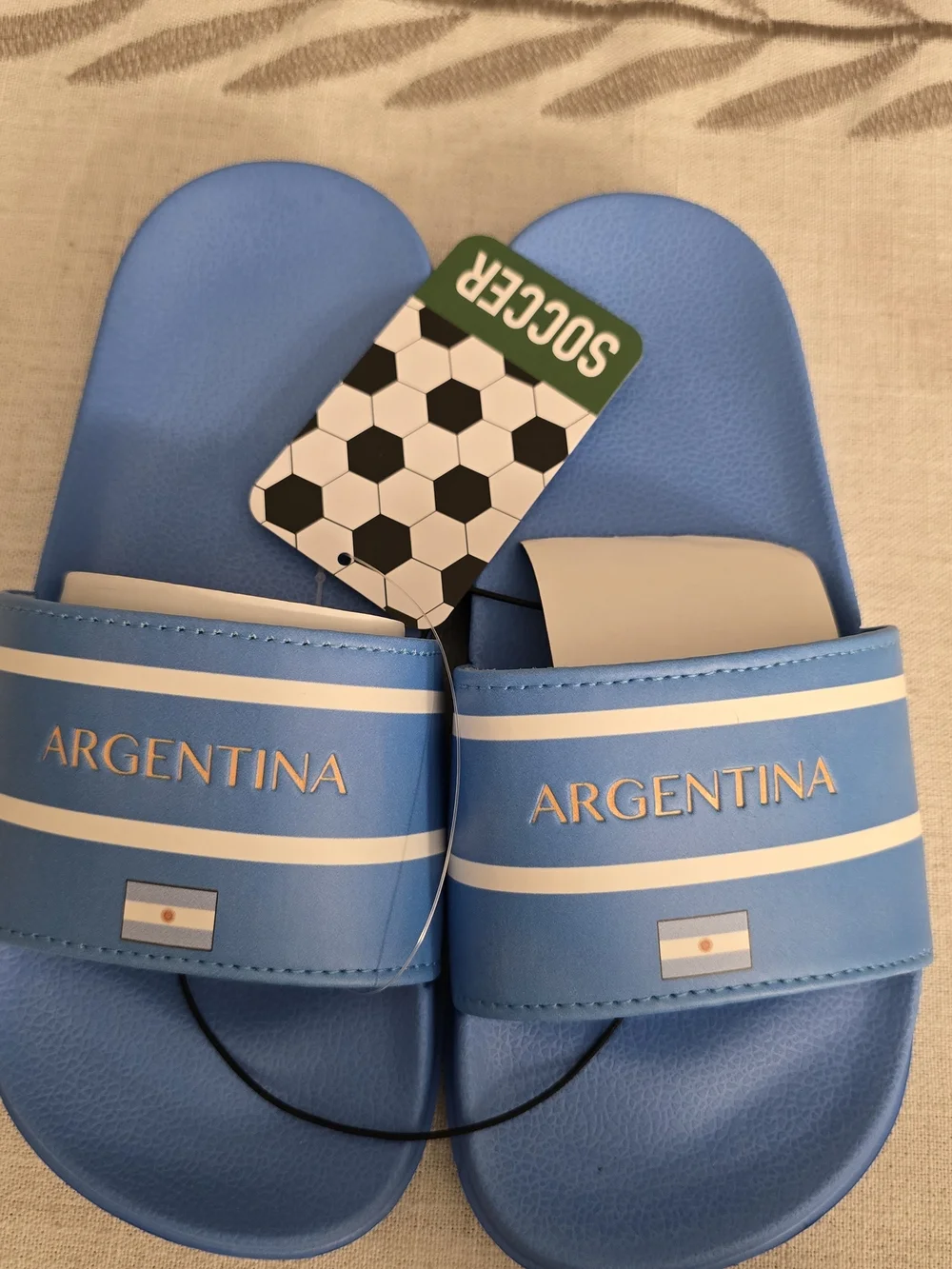 Kids Soccer Fan FIFA Slide Sandals – Argentina Size 2/3 Kid Youth